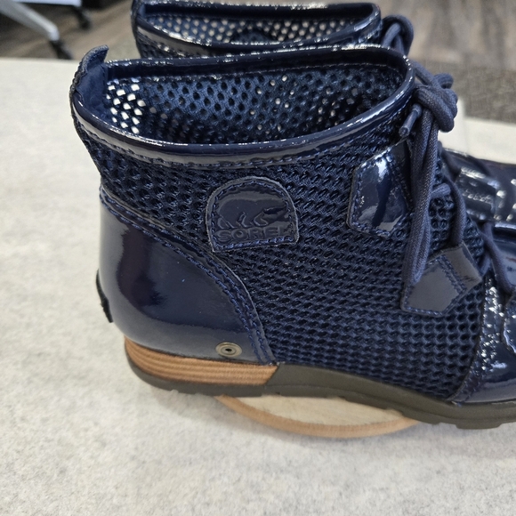 🐢 Sorel Major Lace Mesh Collegiate Navy Boots Size 8.5 Excellent Condition - Picture 7 of 15